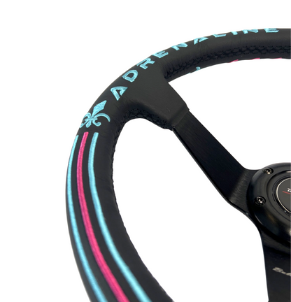 Leather 350mm Steering Wheel + Hub Adapter for Toyota Chaser KE70 AE71 AE82 AE86 Supra Corolla