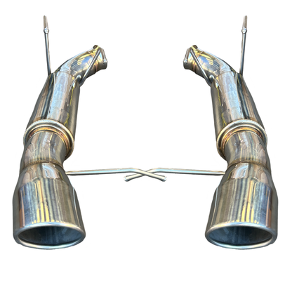 Dual 3" Axle-Back Exhaust w/ 4" Tips for 13-14 Ford Mustang GT 5.0 Coyote V8