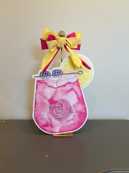 Lemon Blackberry Cocktail Door Hanger (Warehouse Sale)