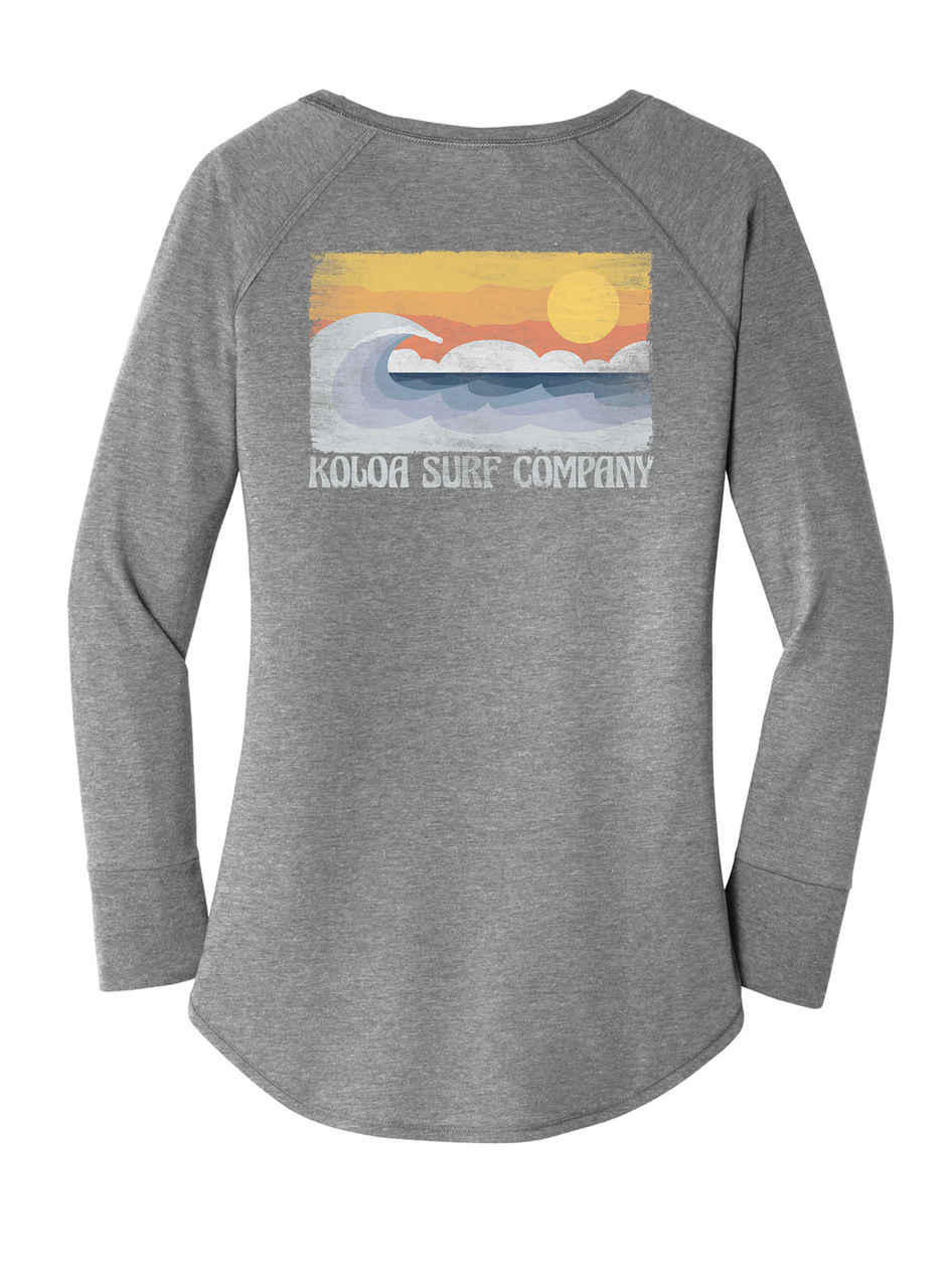 Koloa Beach Vibe Women's Long Sleeve T-Shirt
