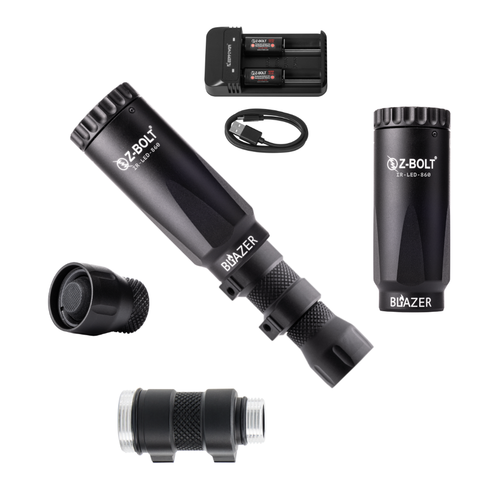 LED IR Illuminators - Rifle Mounted, Scout 18350 & 18650