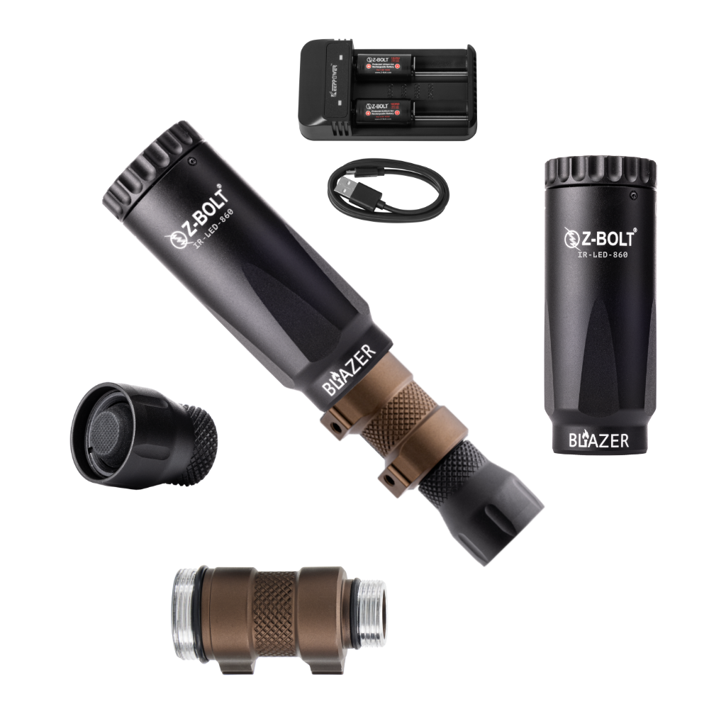 LED IR Illuminators - Rifle Mounted, Scout 18350 & 18650