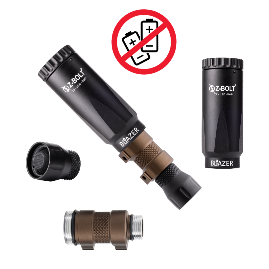 LED IR Illuminators - Rifle Mounted, Scout 18350 & 18650