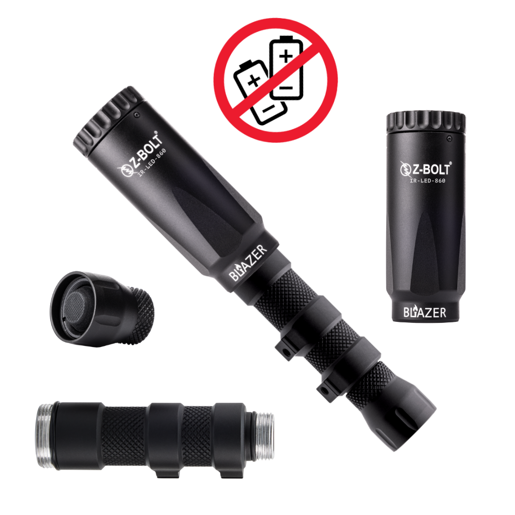 LED IR Illuminators - Rifle Mounted, Scout 18350 & 18650