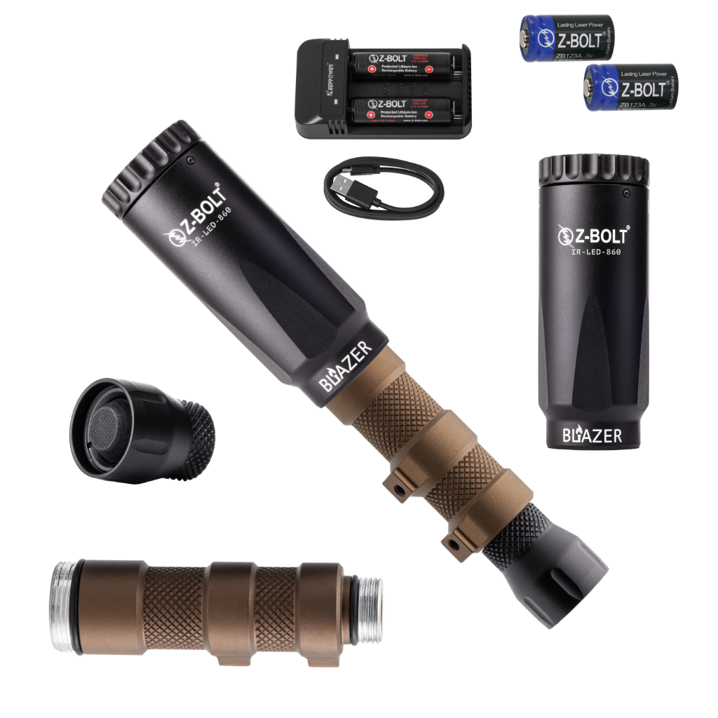 LED IR Illuminators - Rifle Mounted, Scout 18350 & 18650