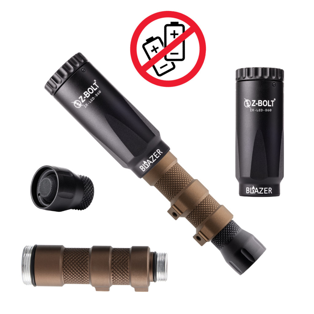 LED IR Illuminators - Rifle Mounted, Scout 18350 & 18650