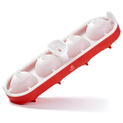 LIVINVIBE Silicone Ice Ball Mold with Lid – 4 large ice balls