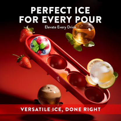 LIVINVIBE Silicone Ice Ball Mold with Lid – 4 large ice balls