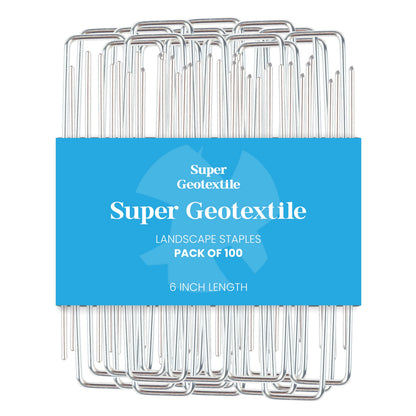 Landscape Staples - Heavy Duty 11 Gauge Galvanized U-Shaped Sod Pins for Weed Barrier and Landscaping