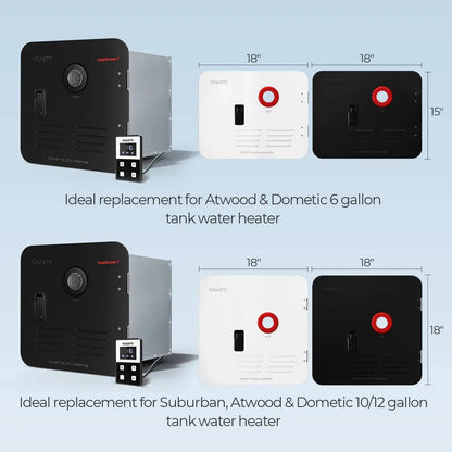 Fogatti InstaShower 7, 48,000 BTU RV Tankless Water Heater with Door