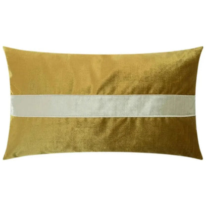Iridescence Band Lumbar Citron Yellow Throw Pillow