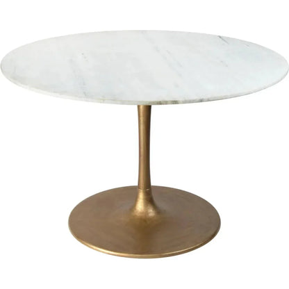 Ithaca Dining Table White & Gold