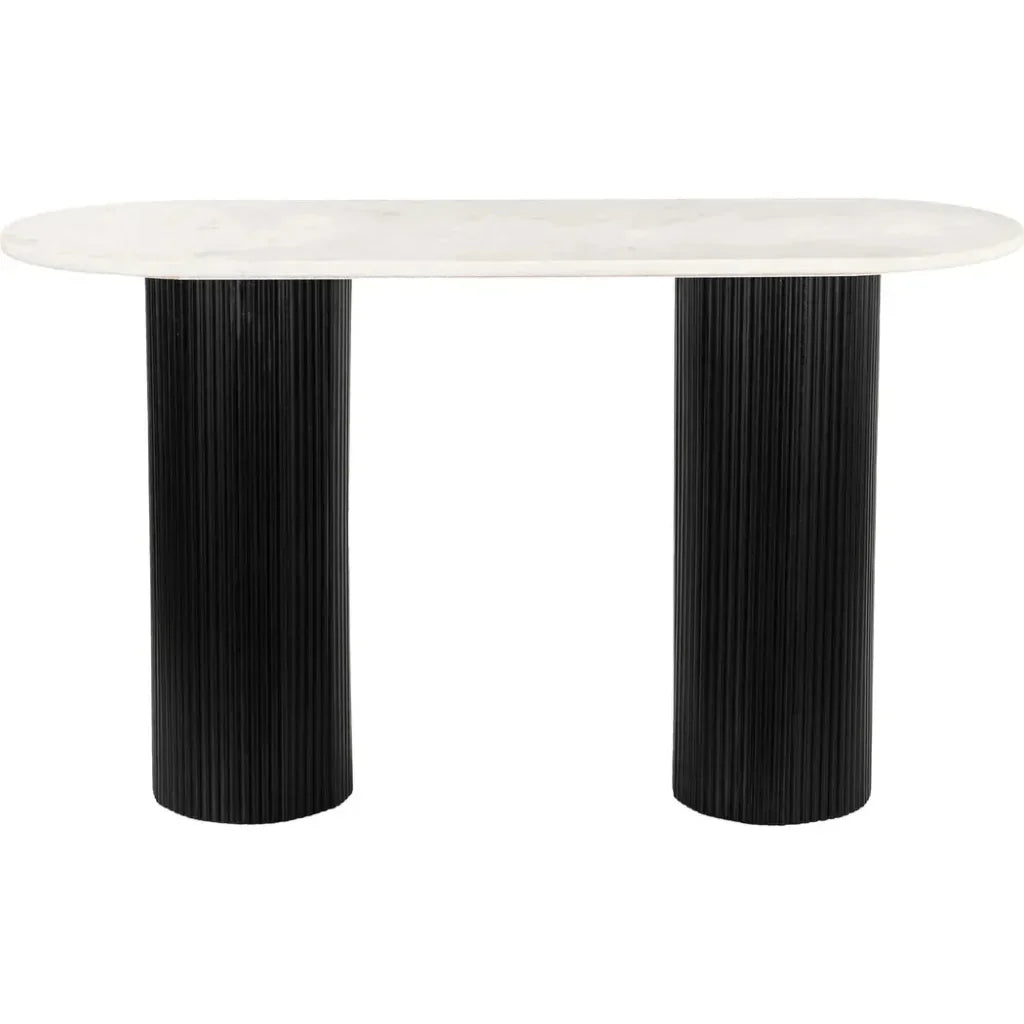Izola Console Table White & Black