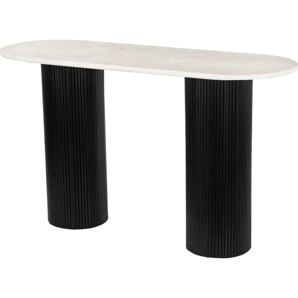 Izola Console Table White & Black