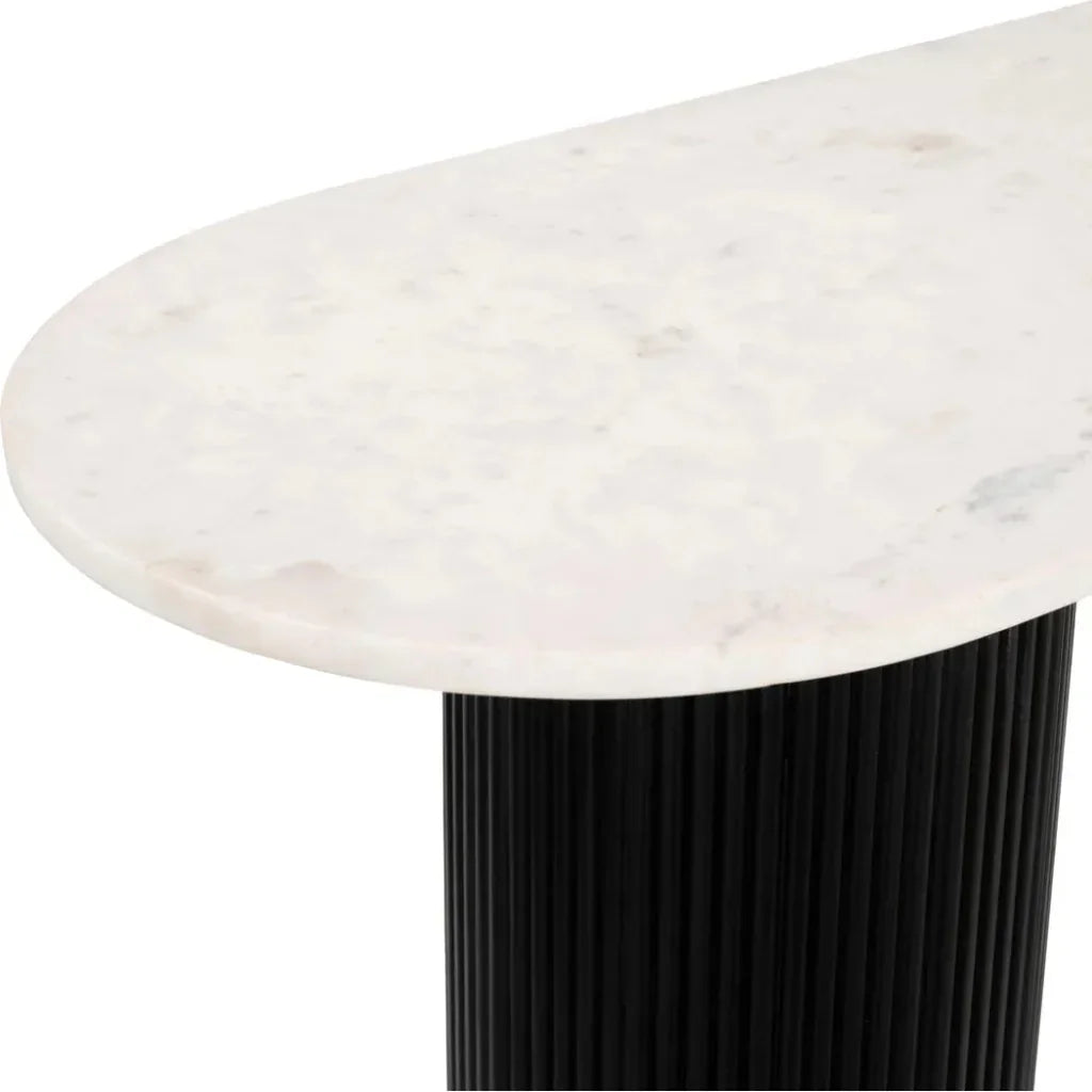 Izola Console Table White & Black