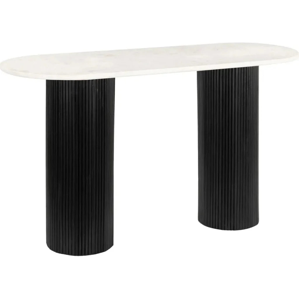 Izola Console Table White & Black