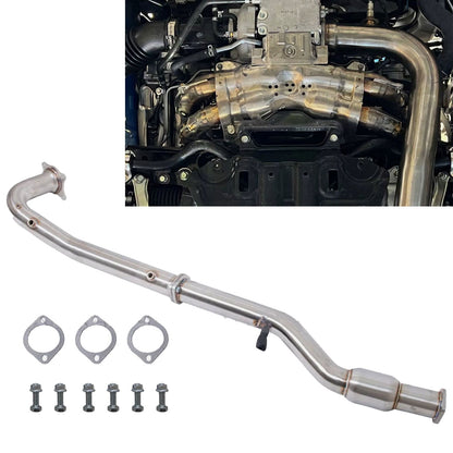 Subaru 6MT High Flow Cat Resonated Pipe Intake Tube Exhaust For 15-21 WRX