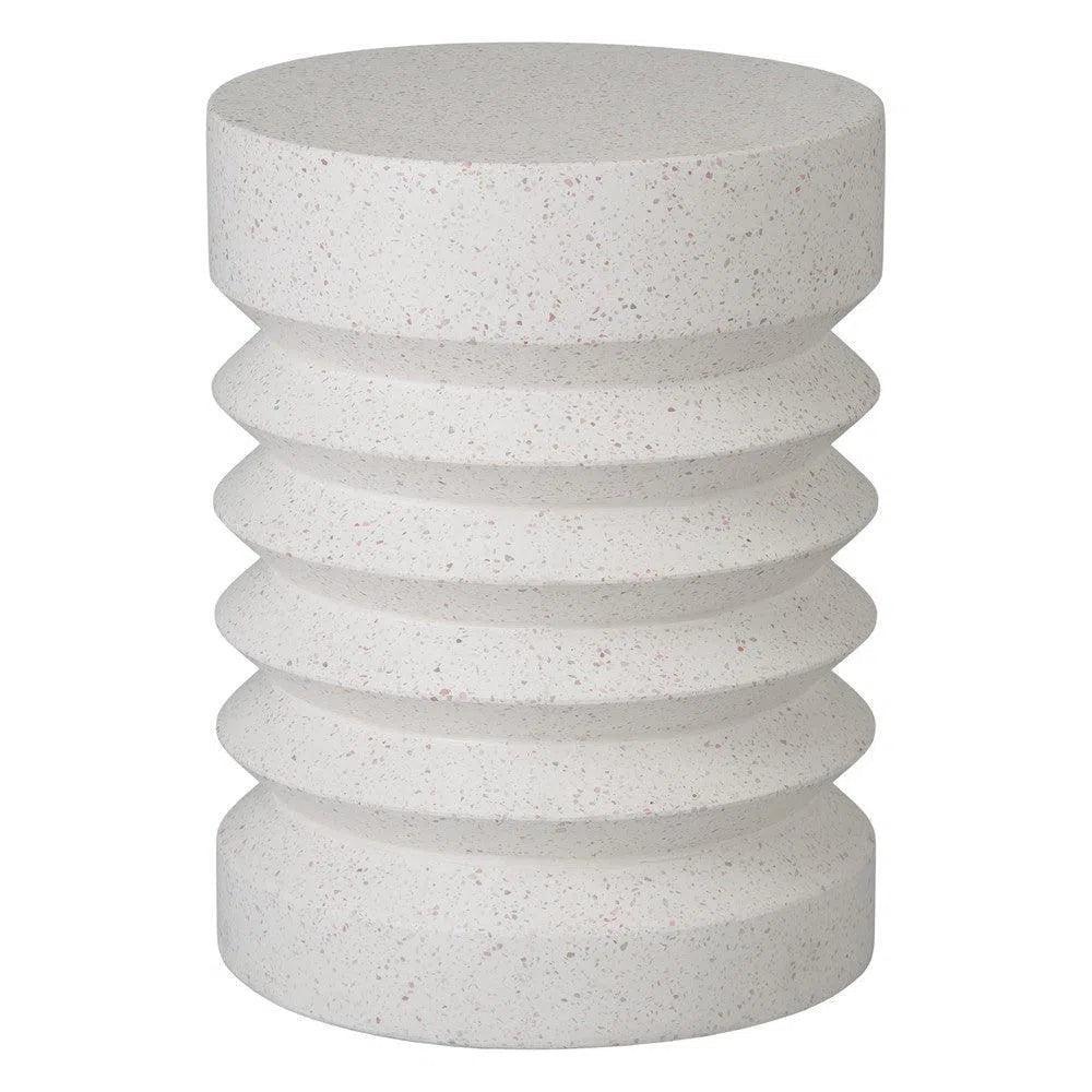 Jag 18.5 in. Round Pale Green Terrazzo Garden Stool