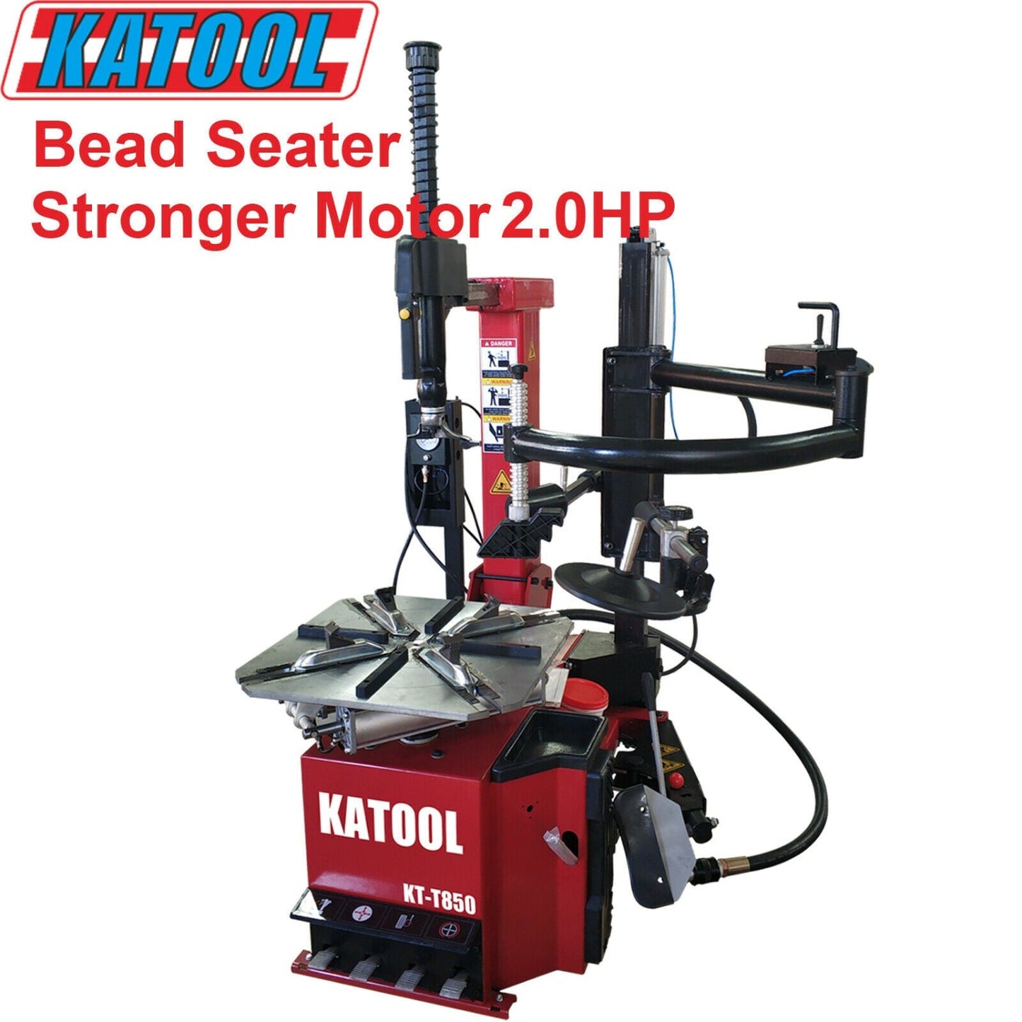 Katool KT-T850 Tilt Back Tire Changer w/ Bead Blaster, Max 28" Rim Clamping