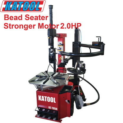 Katool KT-T850 Tilt Back Tire Changer w/ Bead Blaster, Max 28" Rim Clamping