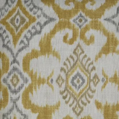Kantha Yellow Throw Pillow With Insert