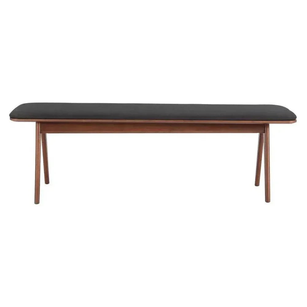 Kazwali Wood Black and Walnut Bench