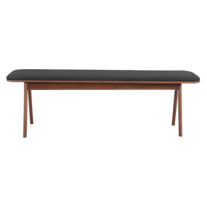 Kazwali Wood Black and Walnut Bench
