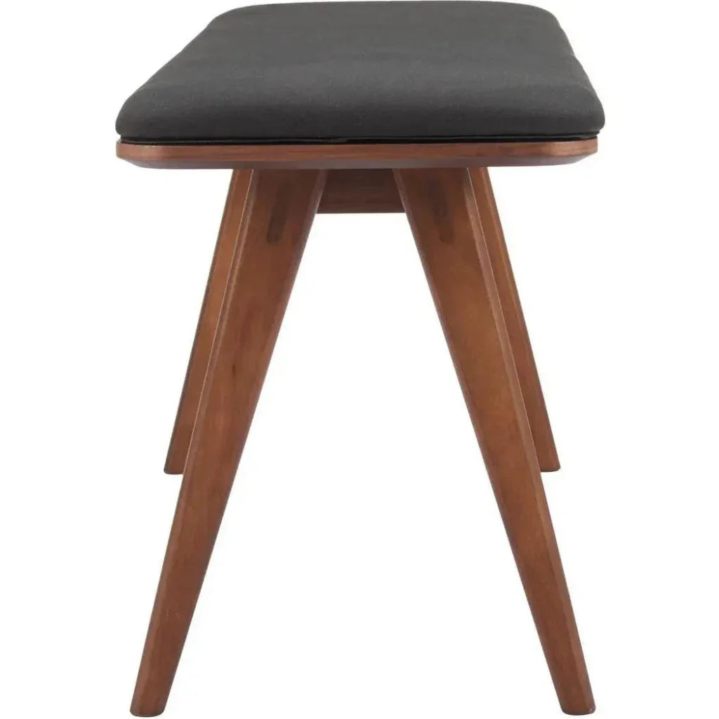 Kazwali Wood Black and Walnut Bench