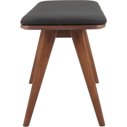 Kazwali Wood Black and Walnut Bench