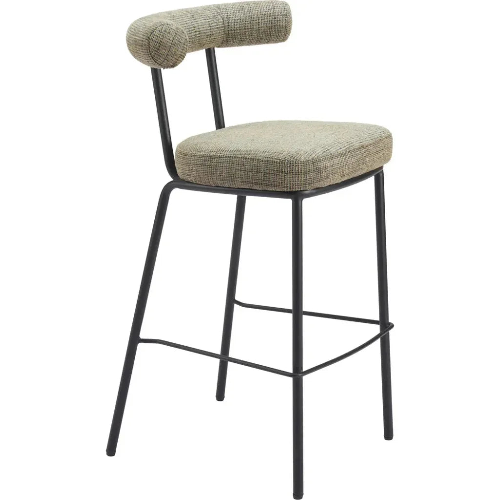 Kede Green Tweed Barstool