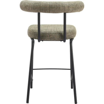 Kede Steel Green Tweed Counter Stool
