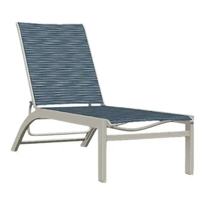 Kendall Sling Lay-flat Long Frame Stacking Armless Outdoor Chaise