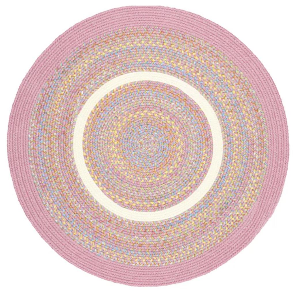 Kids' Isle Braided Round Reversible Area Rugs