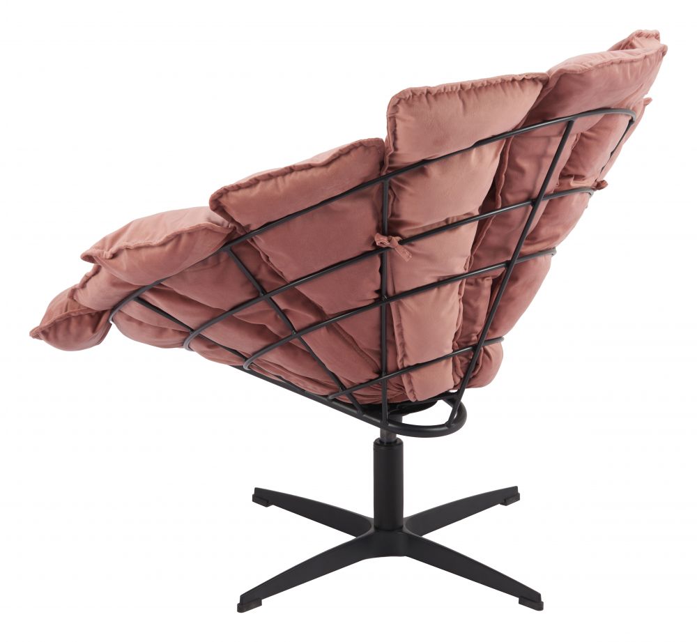 Kipas Pink Velvet Accent Chair