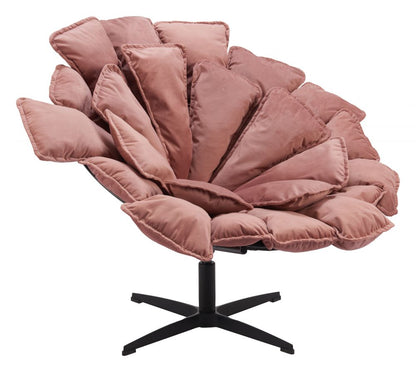 Kipas Pink Velvet Accent Chair