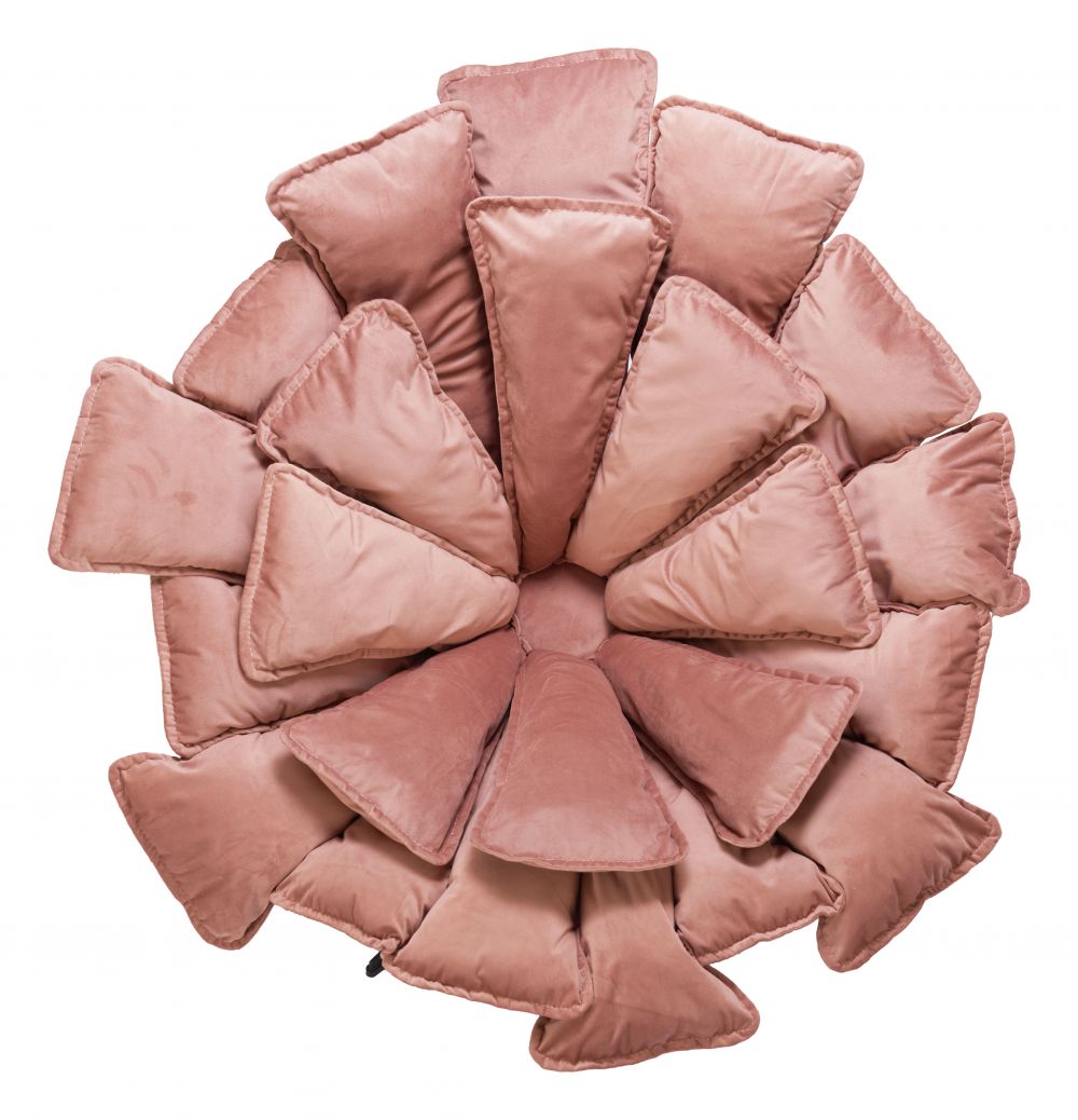 Kipas Pink Velvet Accent Chair