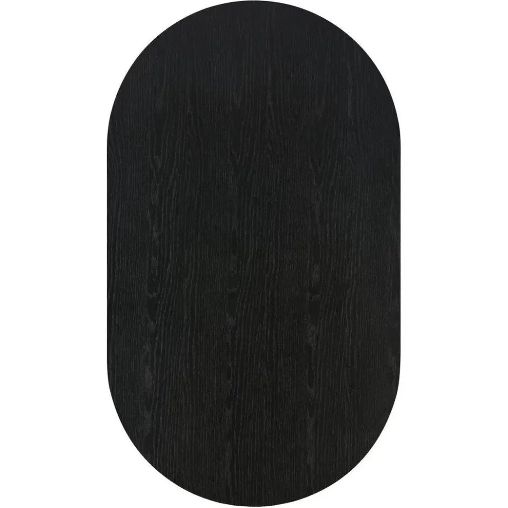 Koriana Wood Black & Walnut Oval Coffee Table
