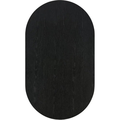 Koriana Wood Black & Walnut Oval Coffee Table