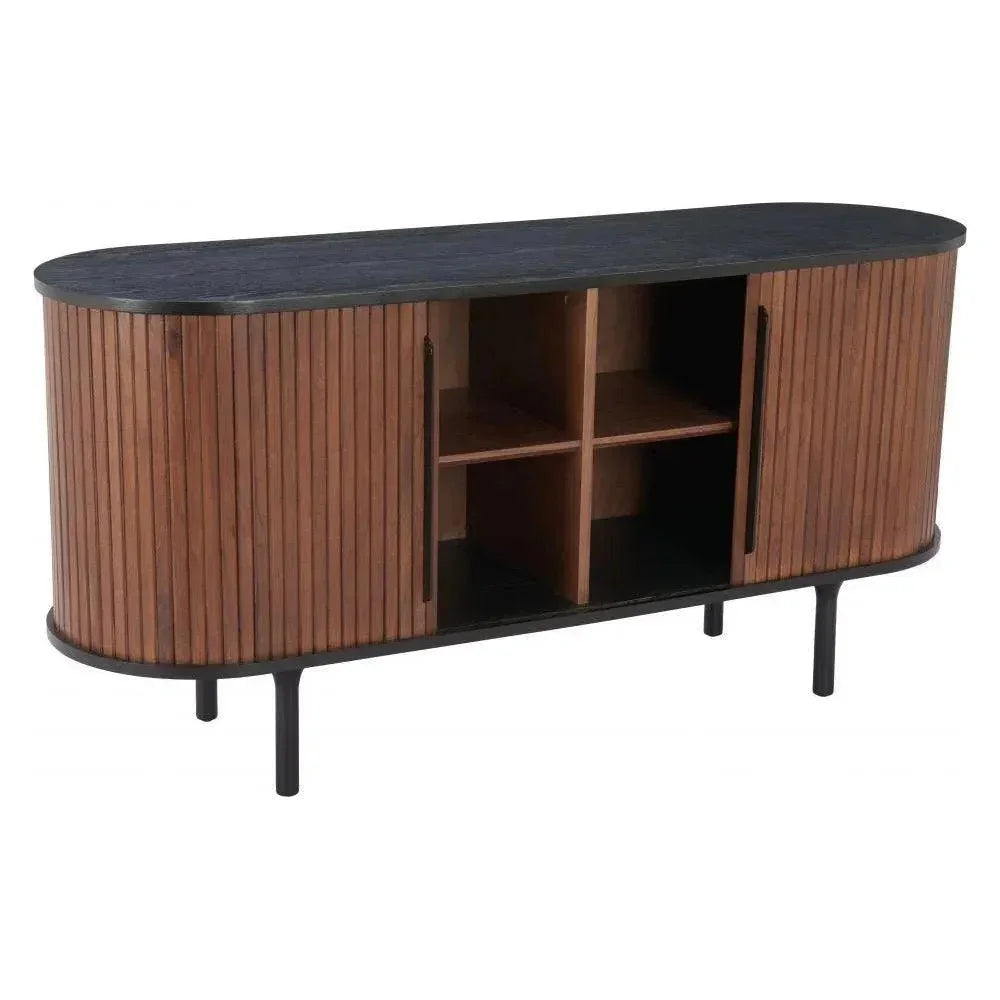 Koriana Wood Black and Walnut Sideboard