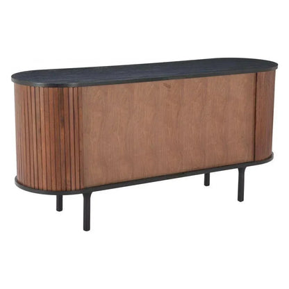 Koriana Wood Black and Walnut Sideboard
