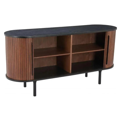 Koriana Wood Black and Walnut Sideboard