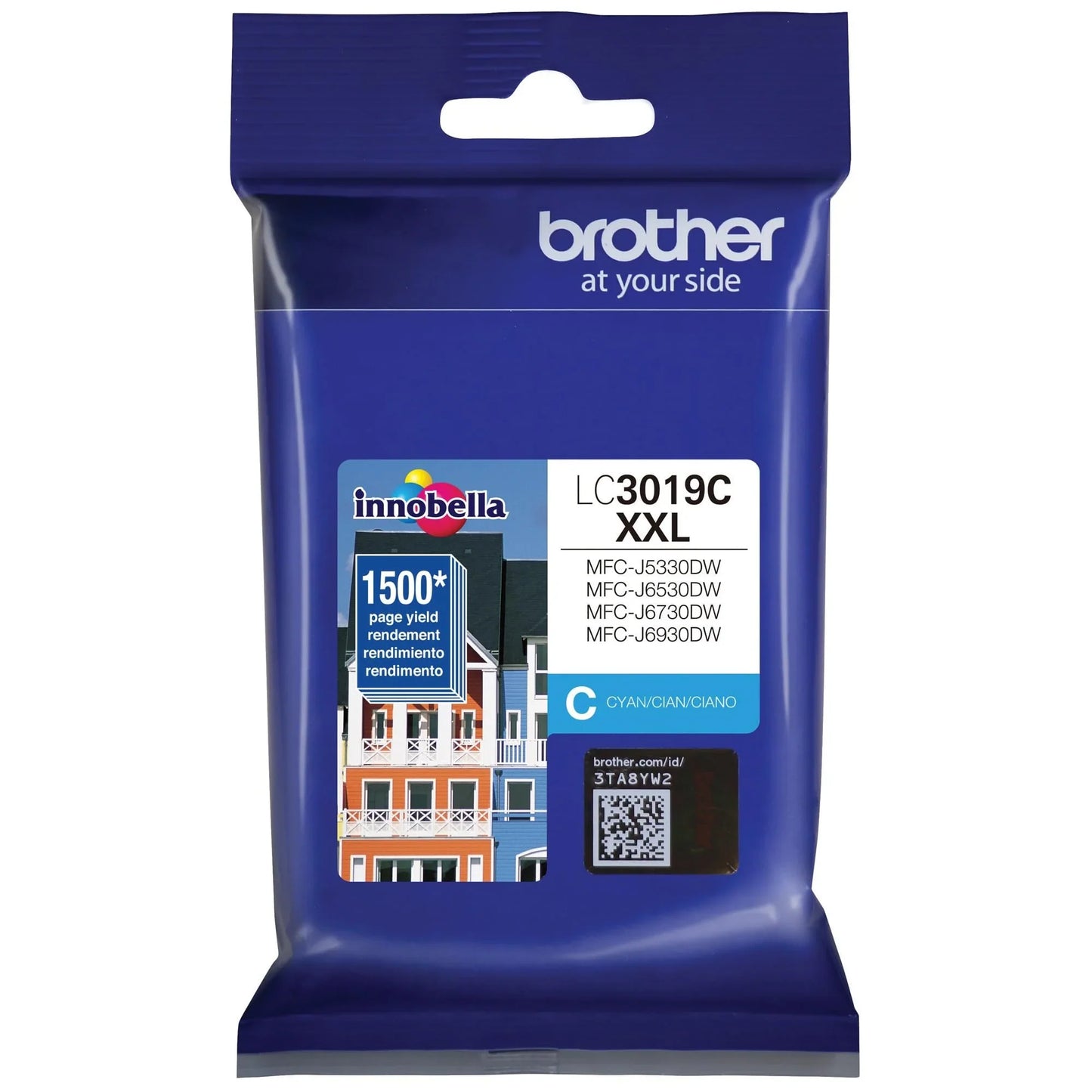 New, Pre-Owned - Brother LC3019 Suprt High-Yield Cyan Ink Cartridge, LC3019C
