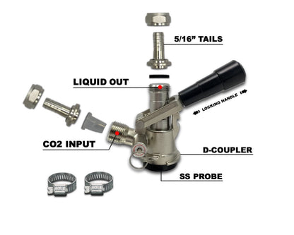 Keg Coupler, Sankey D-Type, SS Probe