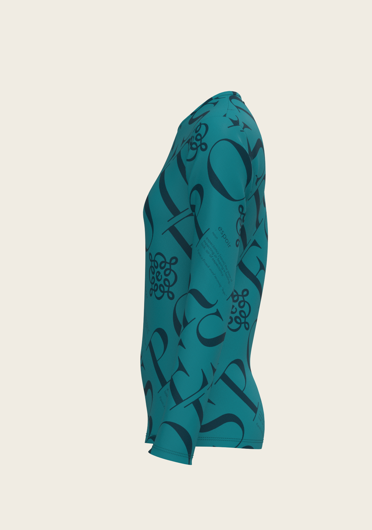 ESPOIR Teal Long Sleeve Sport T-Shirt