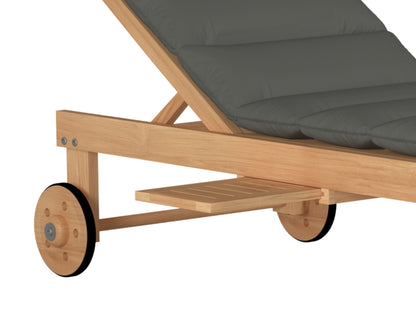 Lance Teak Outdoor Sunlounger with Sunbrella Cushions
