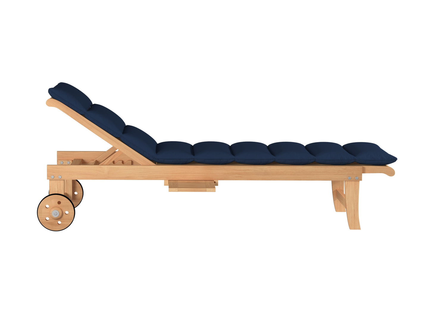 Lance Teak Outdoor Sunlounger with Sunbrella Cushions