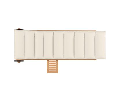 Lance Teak Outdoor Sunlounger with Sunbrella Cushions