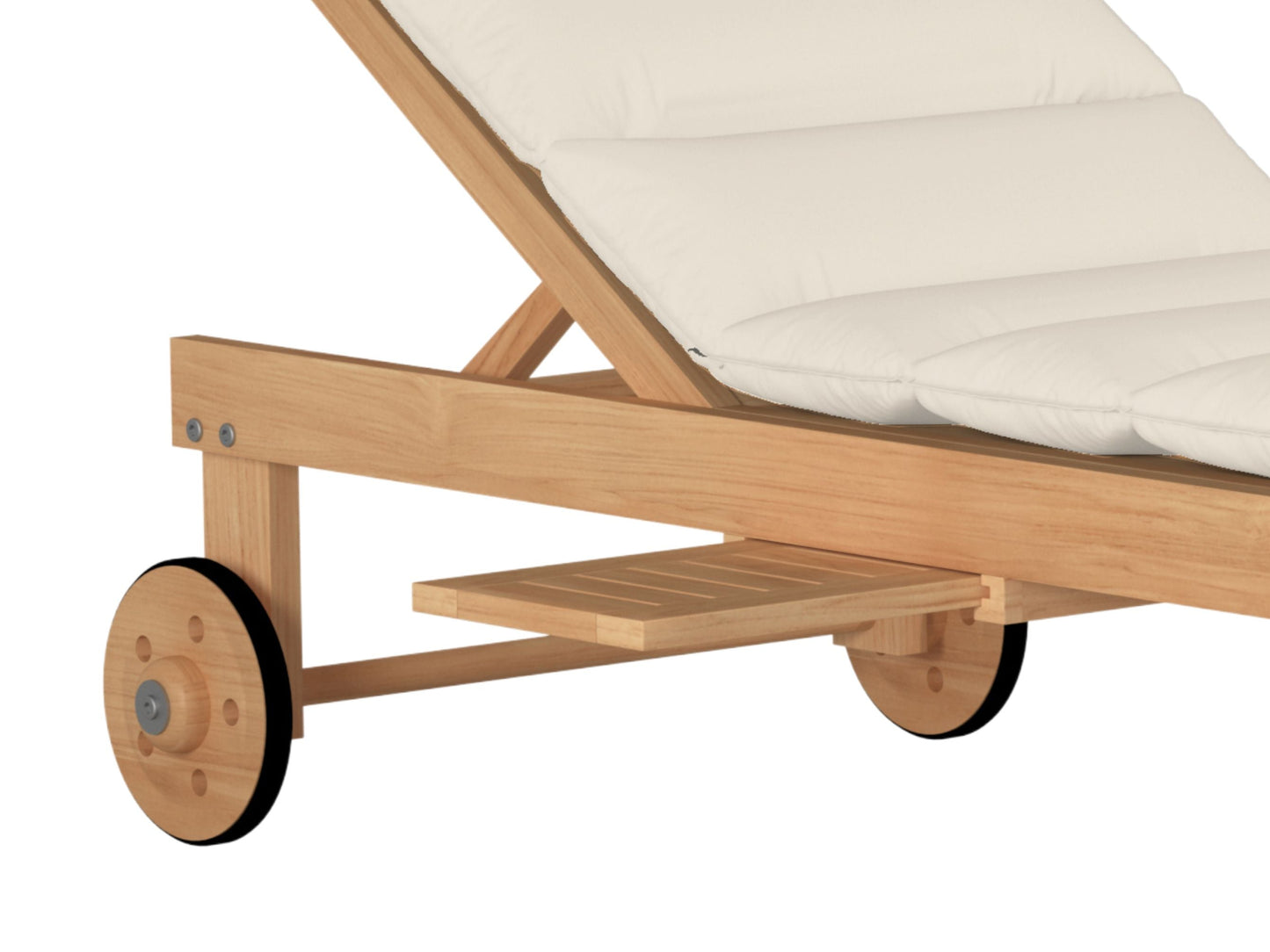 Lance Teak Outdoor Sunlounger with Sunbrella Cushions
