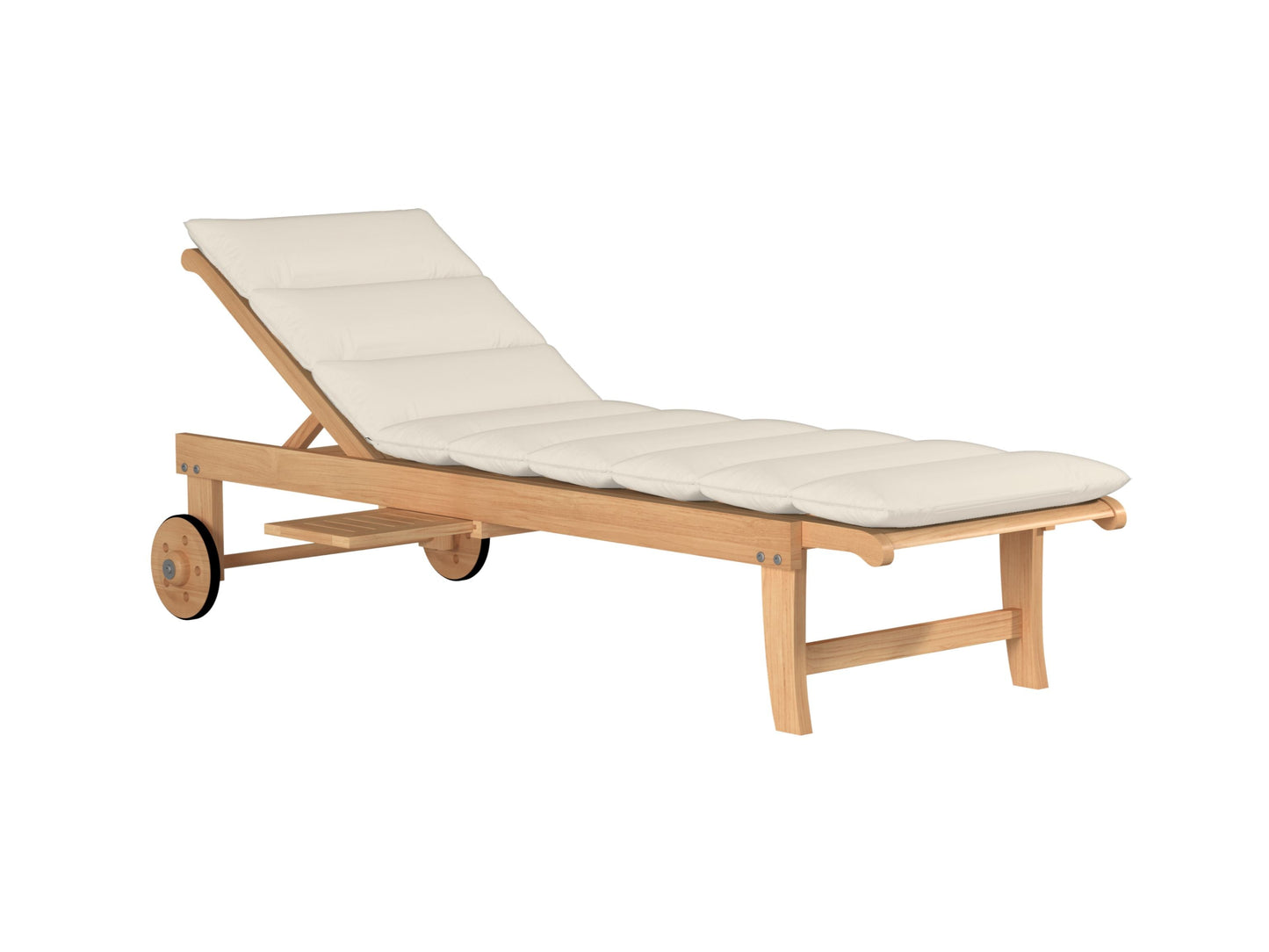 Lance Teak Outdoor Sunlounger with Sunbrella Cushions