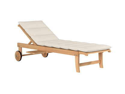 Lance Teak Outdoor Sunlounger with Sunbrella Cushions